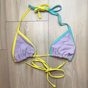 Colorful Triangle Bikini Top
